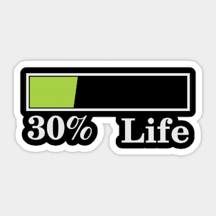 30% Life Sticker